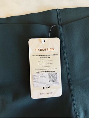 Fabletics Dark Green High-Rise PureLuxe Legging